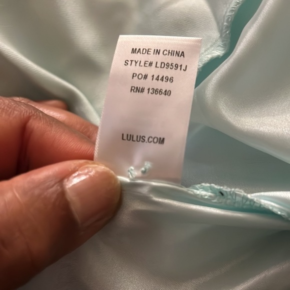 Lulu’s blue skater dress XS open back - Picture 12 of 12